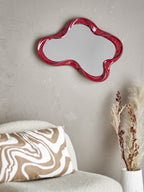 Violeta - Wall Mirror - Red - Polyresin