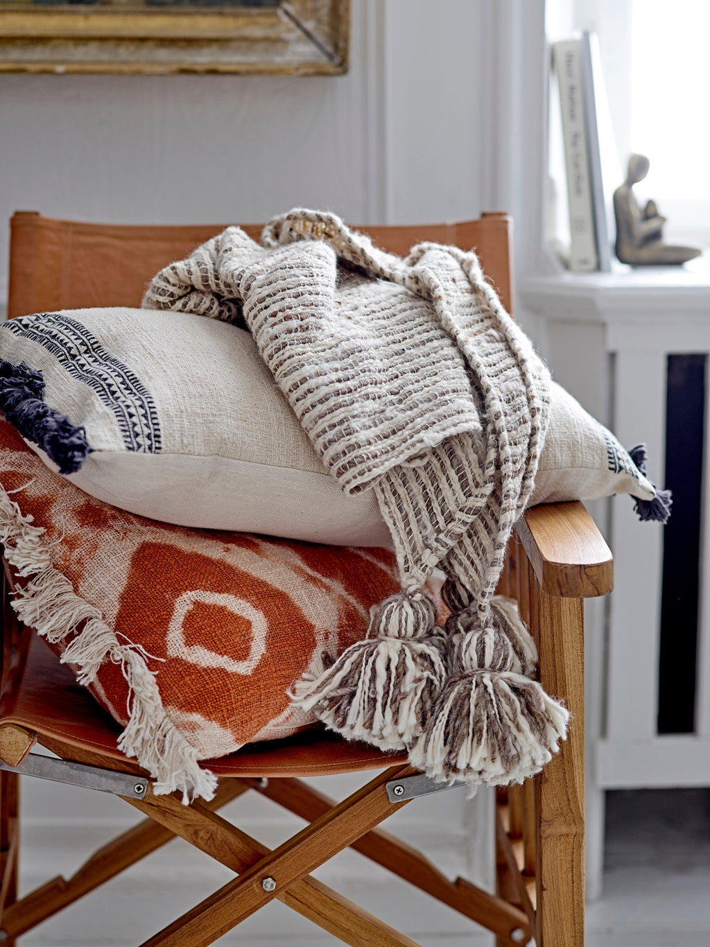 Ester - Lot de 4 Coussins - Orange - Coton