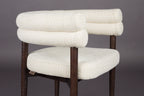 Sela - Dining Chair - Fabric - White/Off-White