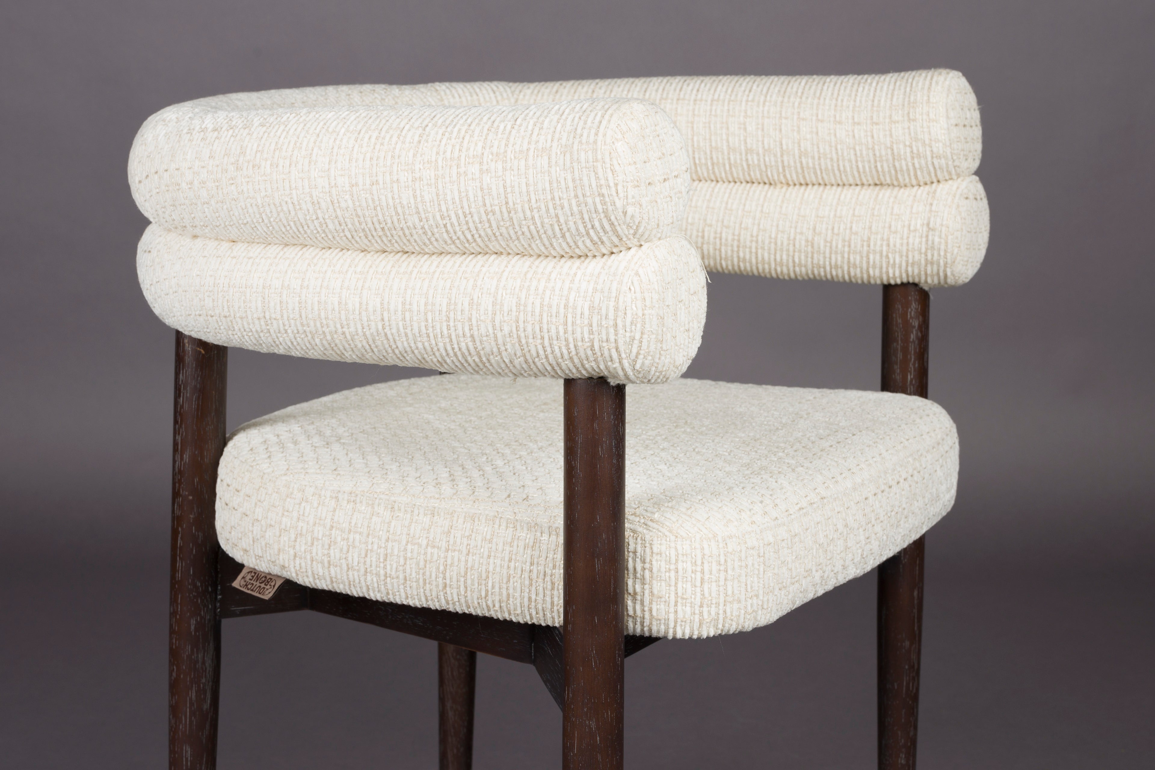 Sela - Dining Chair - Fabric - White/Off-White