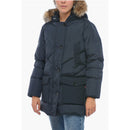 Quilted Down Jacket With Real Fur