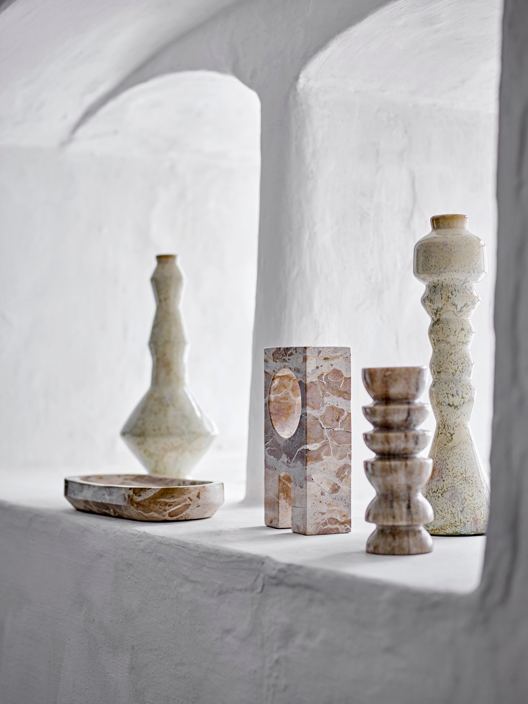 Tasya - Votive - Natural - Marble