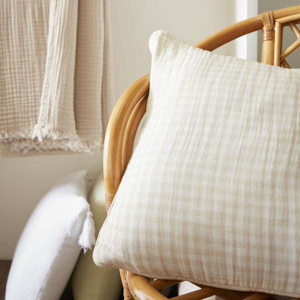 Vickie - Coussin - Gaze De Coton - Pampa