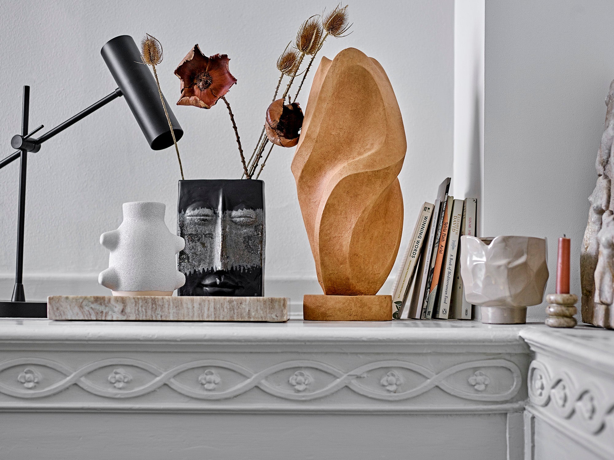 Birka - Lot de 6 Vases Déco - Blanc - Céramique
