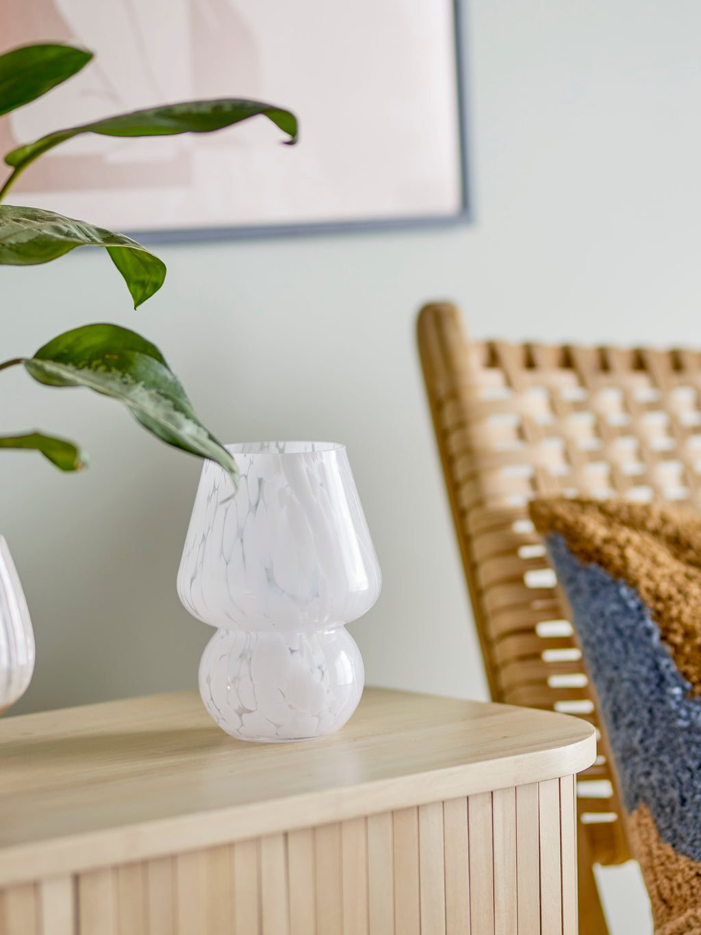 Halim - Vase - White - Glass
