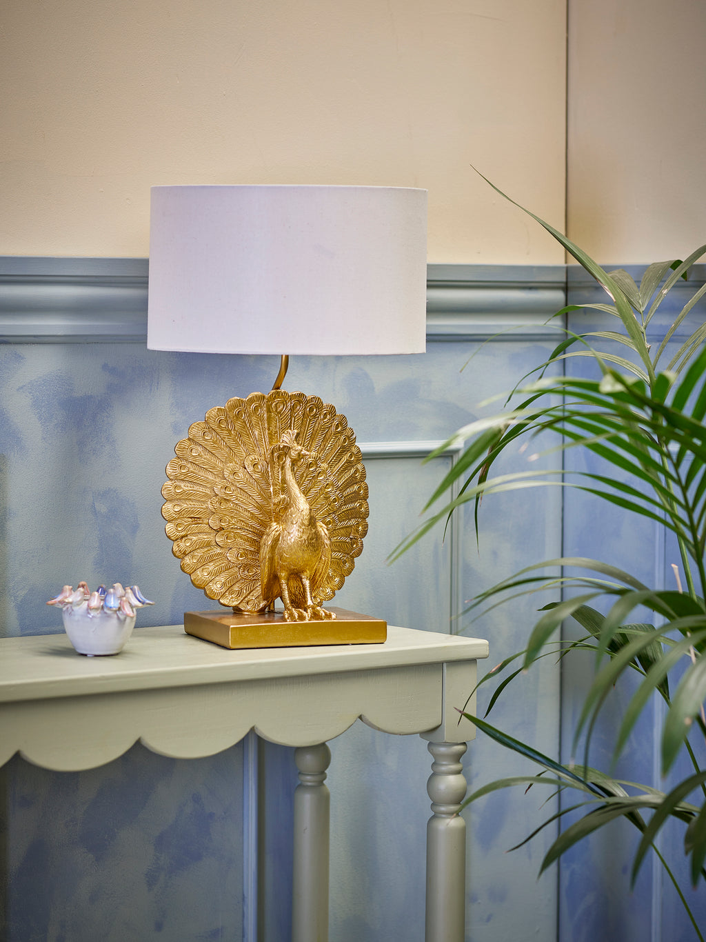Peacock - Table Lamp - Gold - Polyresin