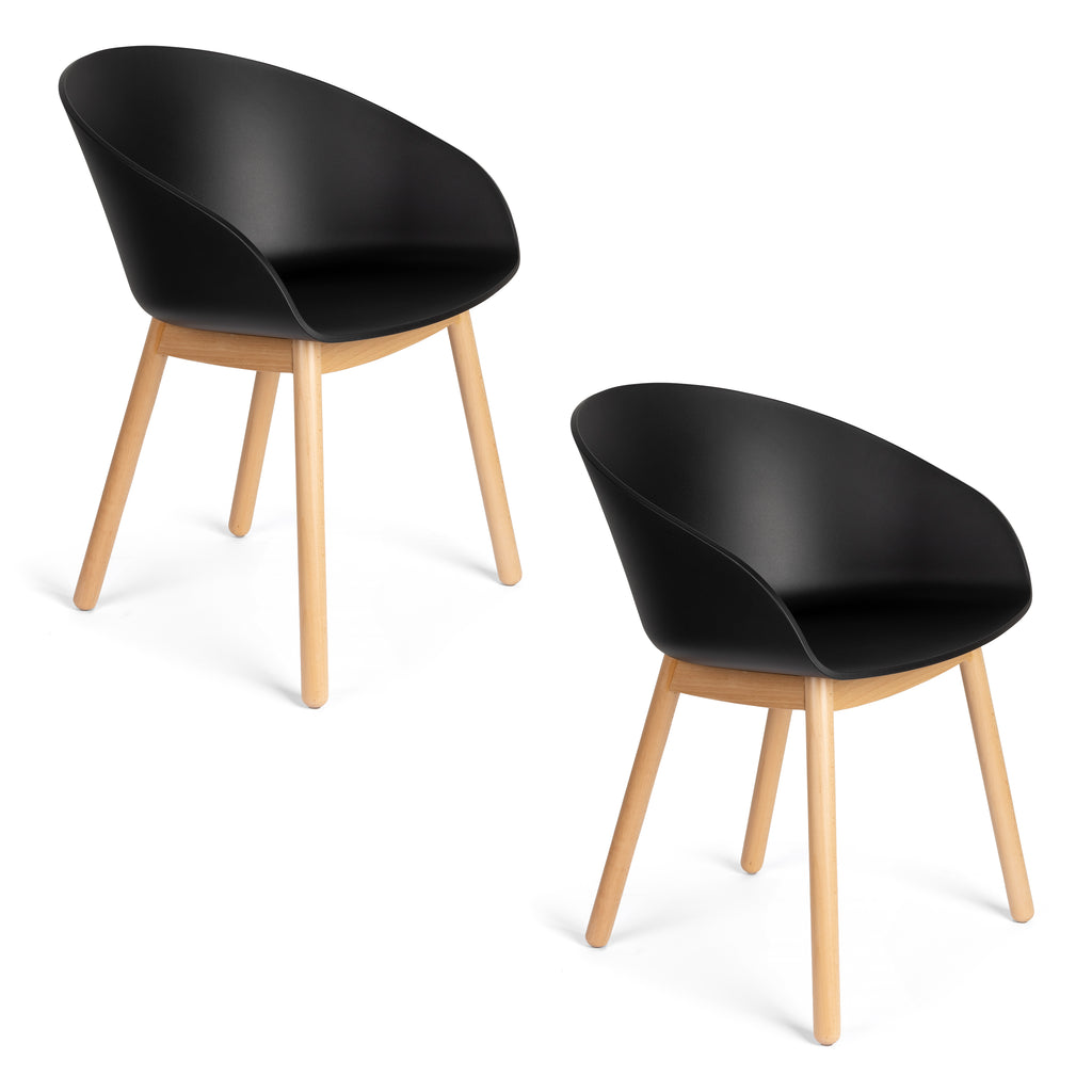 Void - Dining Room Armchair - Polypropylene Plastic - Black Oak