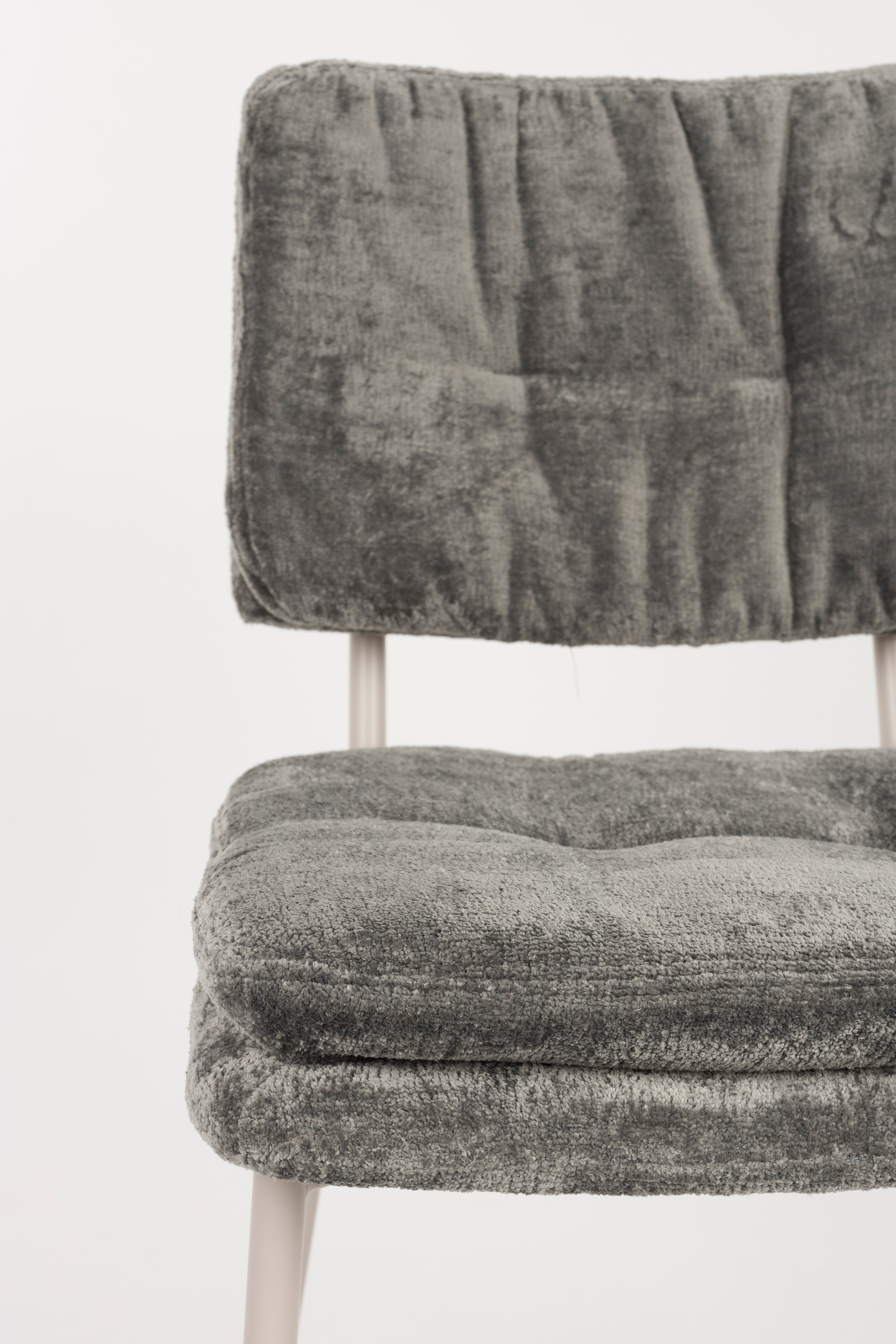 Franck - Dining Room Chair - Polyester - Gray