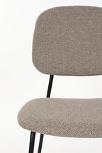 Roos - Dining Room Chair - Metal - Warm Beige