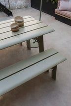 Avenue - Outdoor Table - Pine Wood - Sage Green/Green