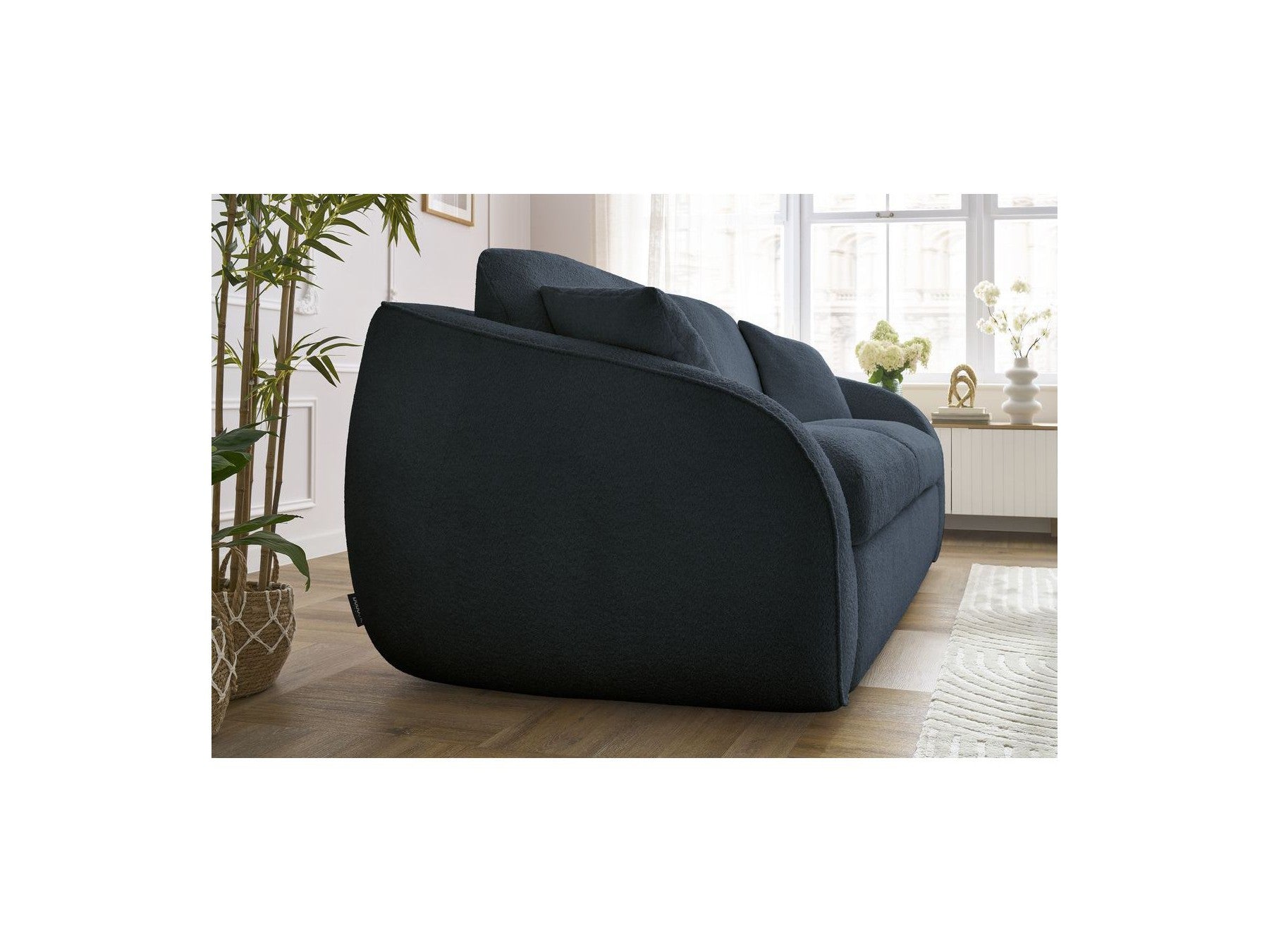 Cezanne - Straight Sofa Bed with Express Opening - Bouclé Fabric