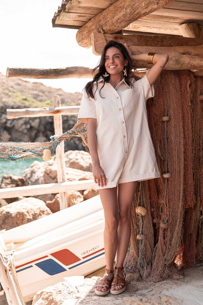 RACHEL Beige - Combishort Loose