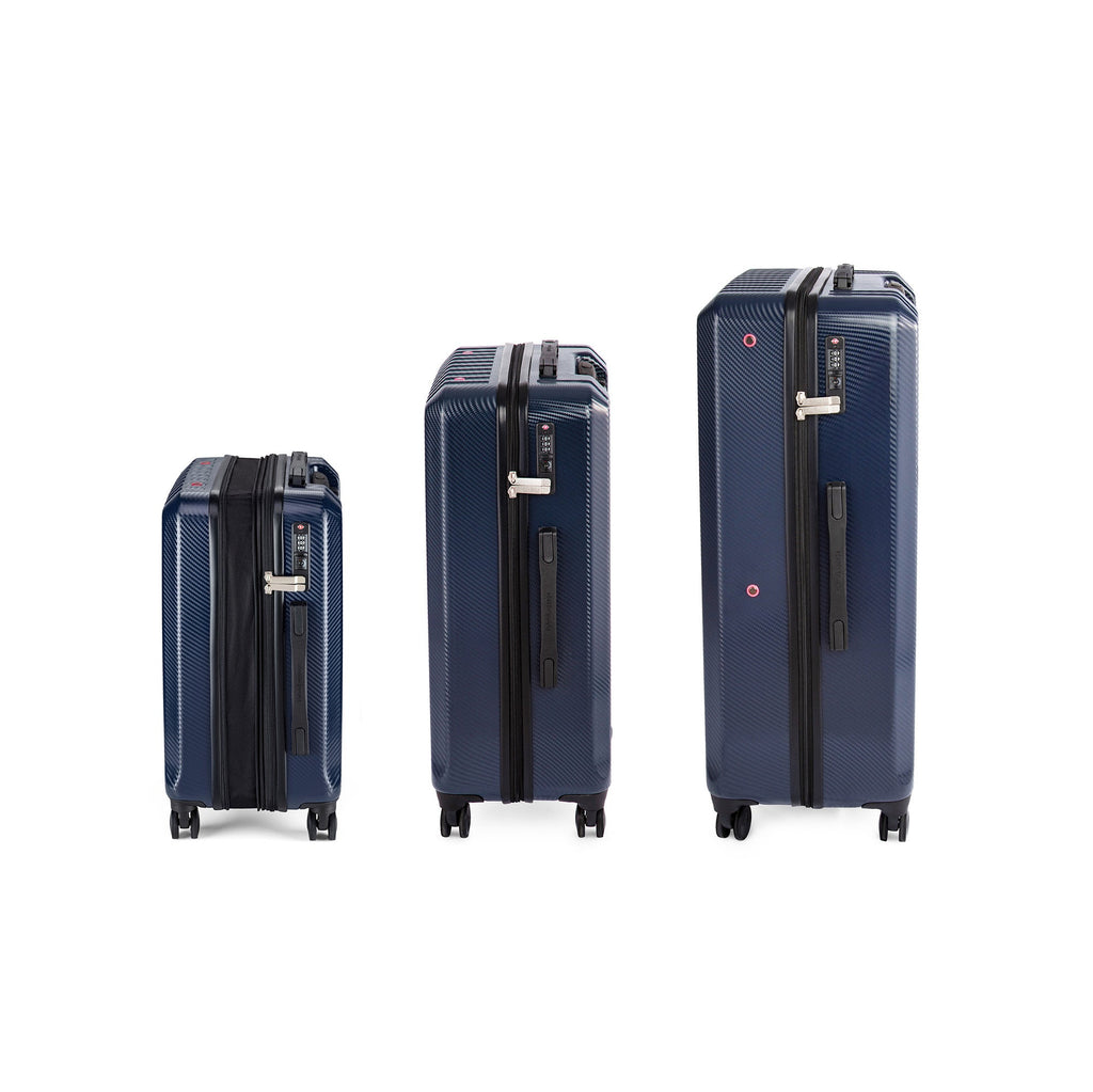 Set van 3 Ruimtebesparende Koffers - Handbagage + Maat L + Maat XL