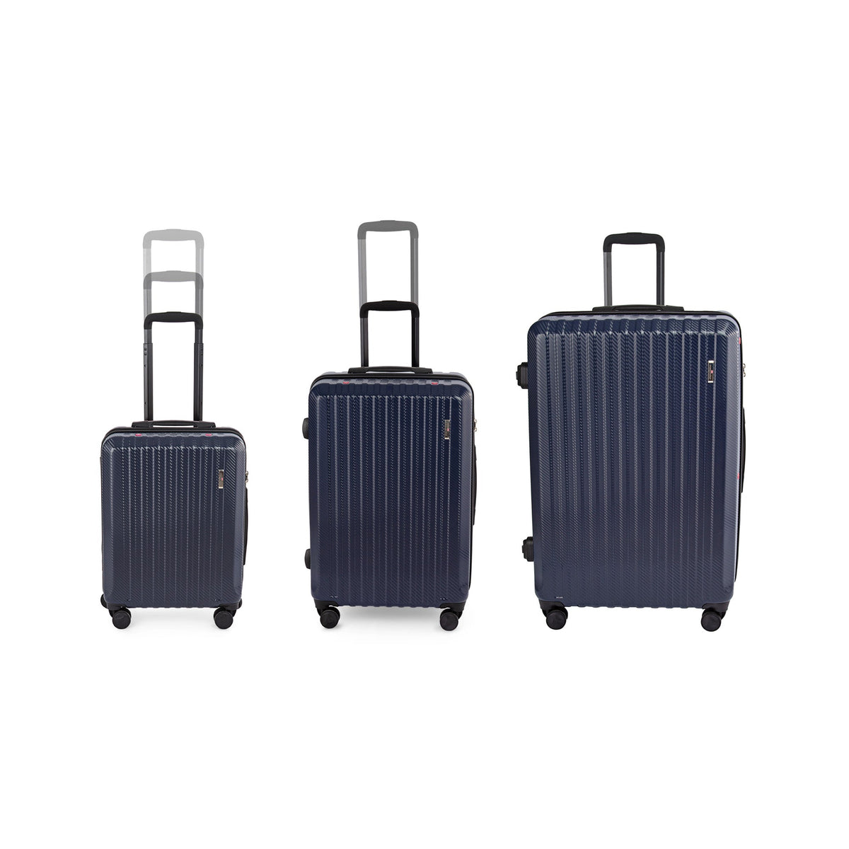 Set van 3 Ruimtebesparende Koffers - Handbagage + Maat L + Maat XL