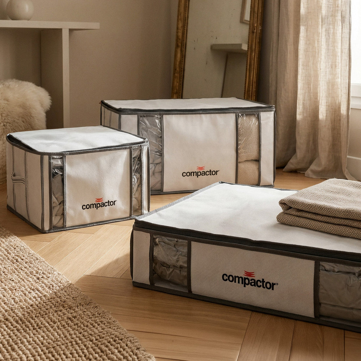 Lot 3 Housses De Rangement Sous Vide - Tailles M + L + XXL