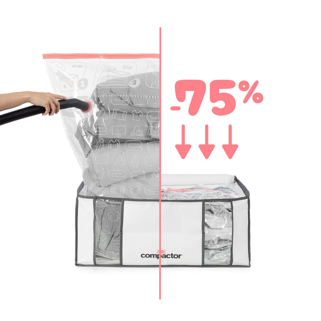Lot 3 Housses De Rangement Sous Vide - Tailles M + L + XXL