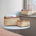 Panier De Rangement Bambou Tressé M
