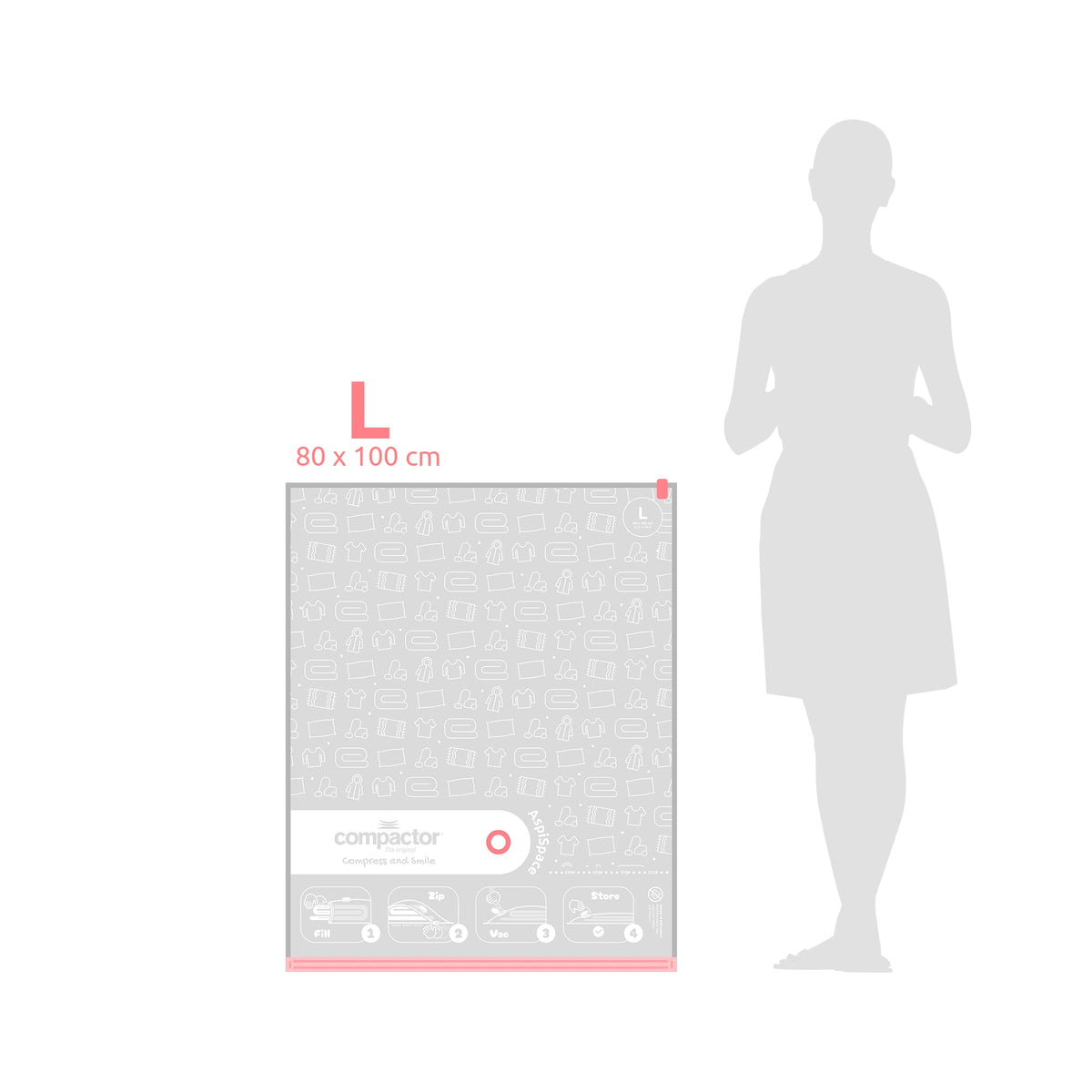 Lot 3 Sacs Rangement Sous Vide Aspispace - 2 Tailles