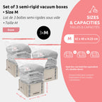 Lot 3 Housses Rangement Sous Vide M