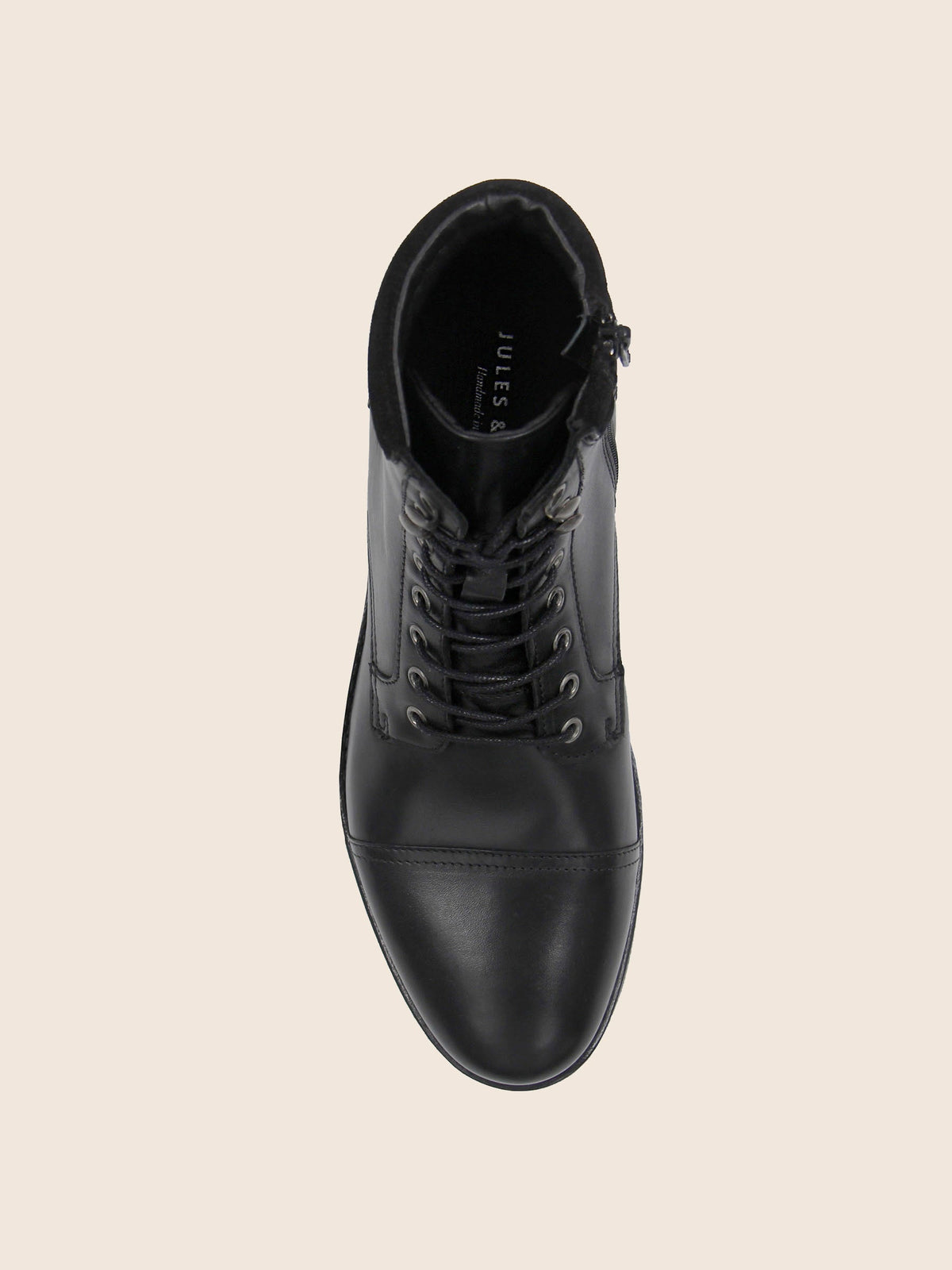 Rangers Boots À Col Cuir Noir - Homme