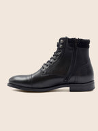 Rangers Boots À Col Cuir Noir - Homme