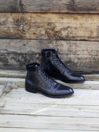 Rangers Boots À Col Cuir Noir - Homme