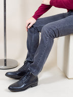 Rangers Boots À Col Cuir Noir - Homme