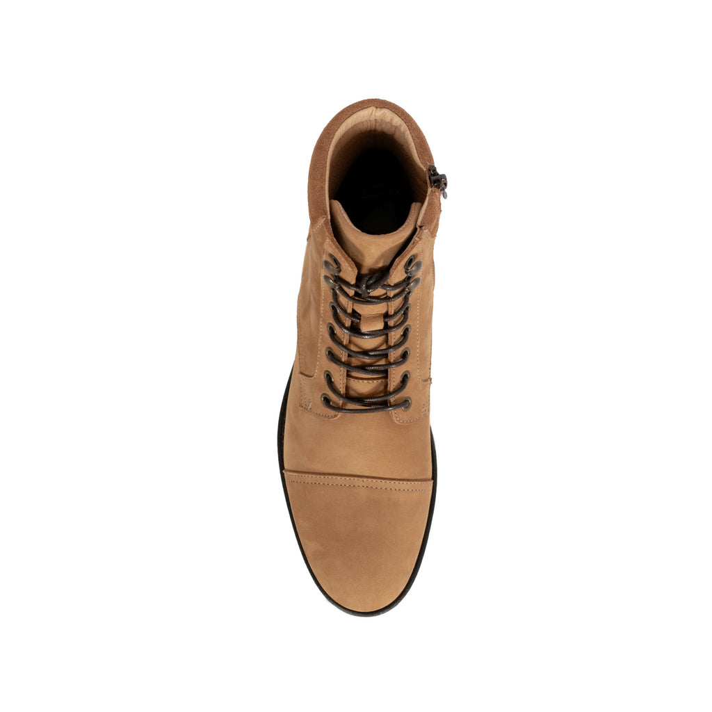 Ranger Boots À Col Cuir Nubuck Cognac - Homme