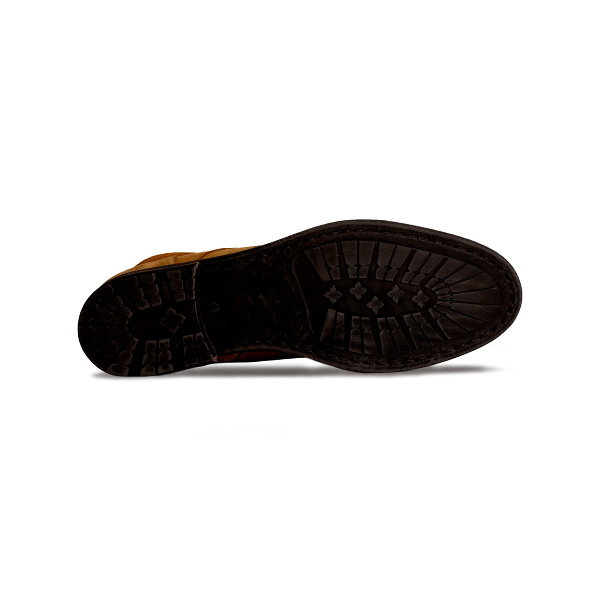 Ranger Boots À Col Cuir Nubuck Cognac - Homme