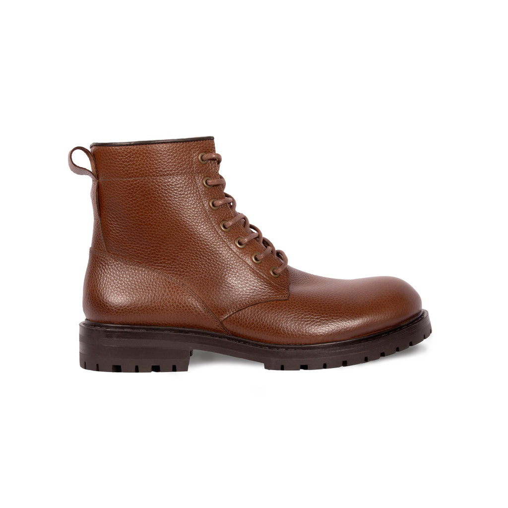Ranger Boots Cuir Grainé Marron - Homme