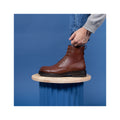 Ranger Boots Cuir Grainé Marron - Homme
