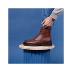 Ranger Boots Cuir Grainé Marron - Homme
