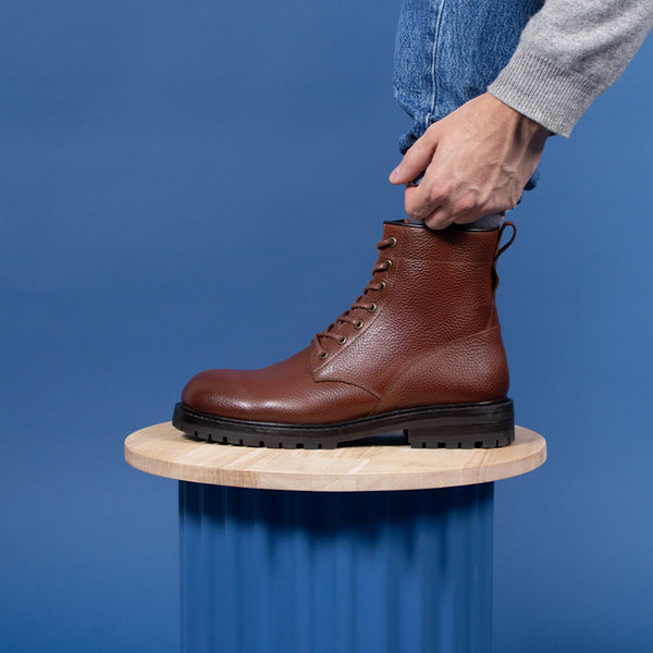 Ranger boots van generfd leer bruin - Heren