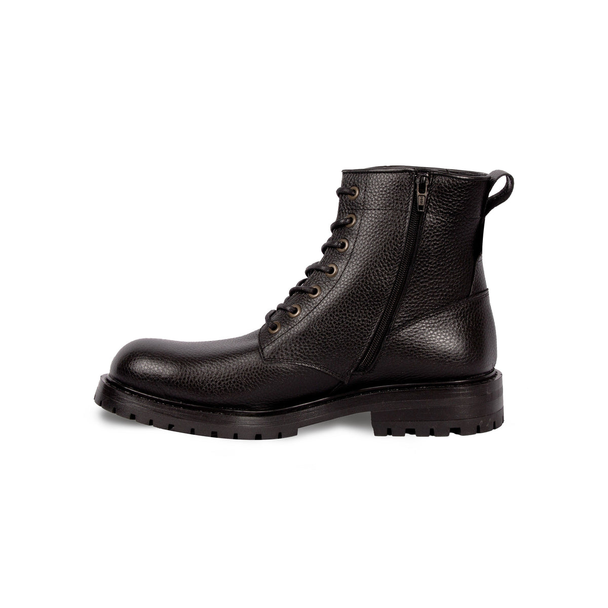 Ranger Boots Cuir Grainé Noir - Homme