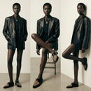 Céline Derbies Bout Pointu Vernis Noir & Léopard, Hedi Slimane Ss20