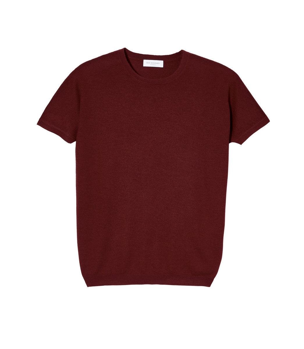 Jersey Cuello Redondo Holgado - Rojo Cranberry - Mujer