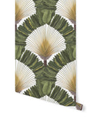 Ravinala Wallpaper - Lichen Green