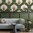 Ravinala Wallpaper - Lichen Green