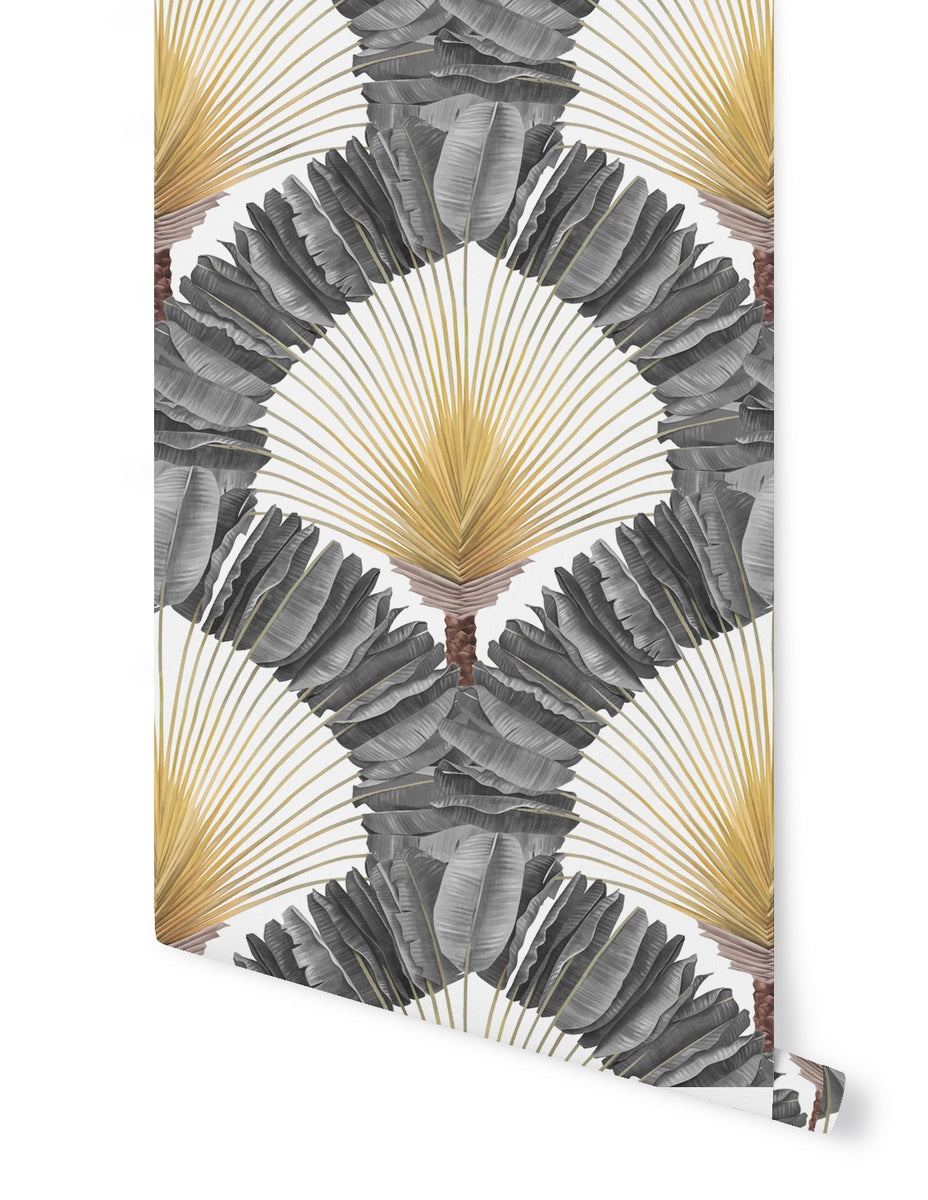 Ravinala Wallpaper - Silver