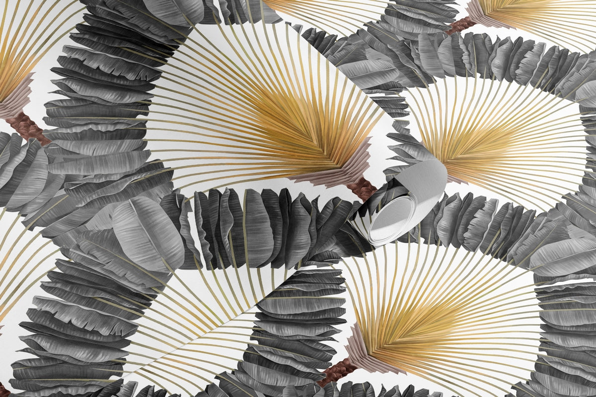 Ravinala Wallpaper - Silver