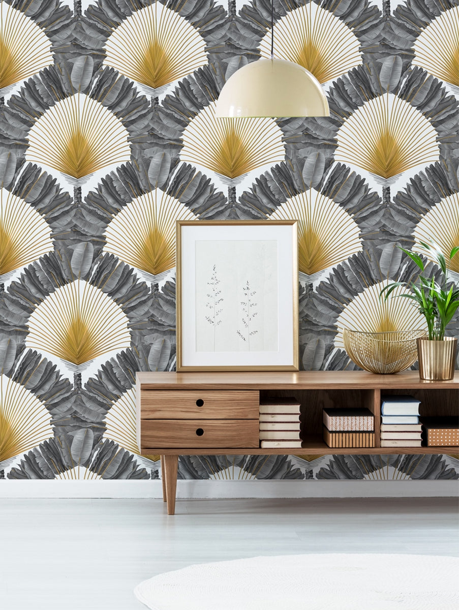 Ravinala Wallpaper - Silver