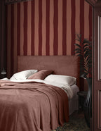 Rouleau Papier Peint Rayures - Cassis Et Sable