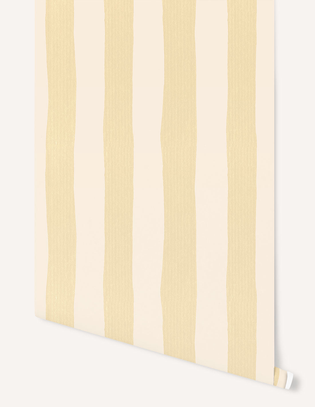 Striped Wallpaper - Wheat and Cream