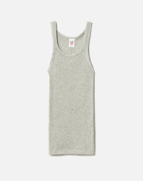 T-Shirt Ribbed Tank - Heather Grey