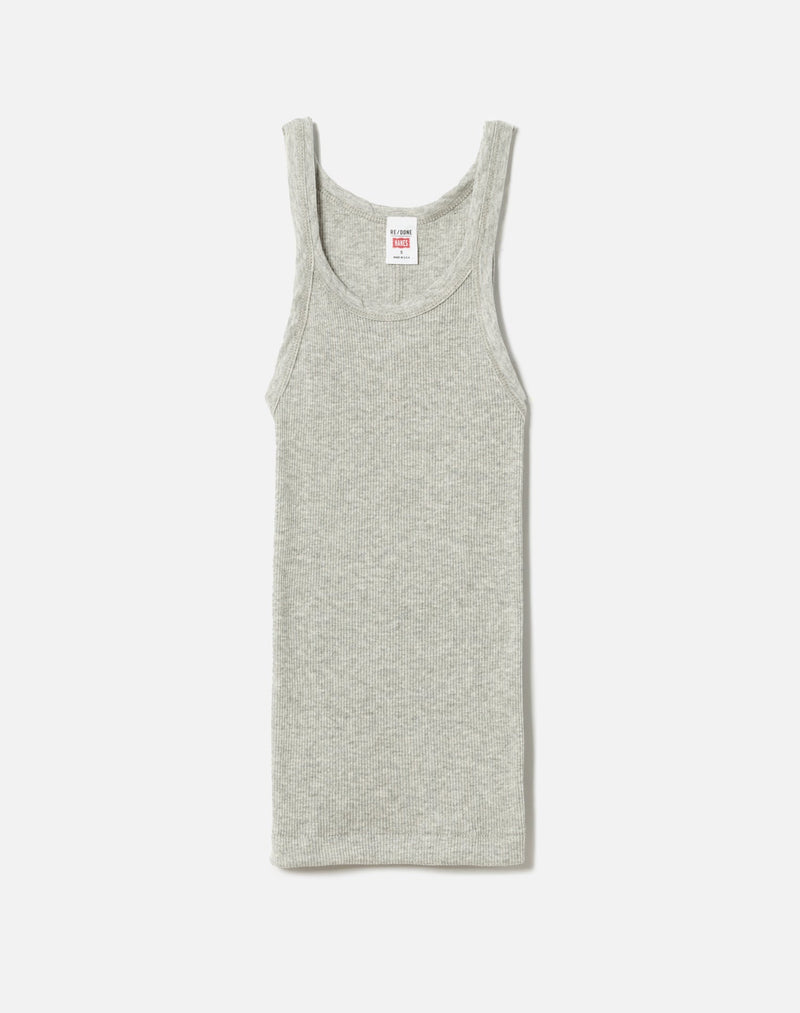 T-Shirt Ribbed Tank - Heather Grey