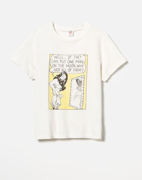 T-Shirt Classic Man On The Moon - Vintage White