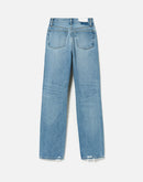 Jean 90S High Rise Loose - Destroyed Medium Blu