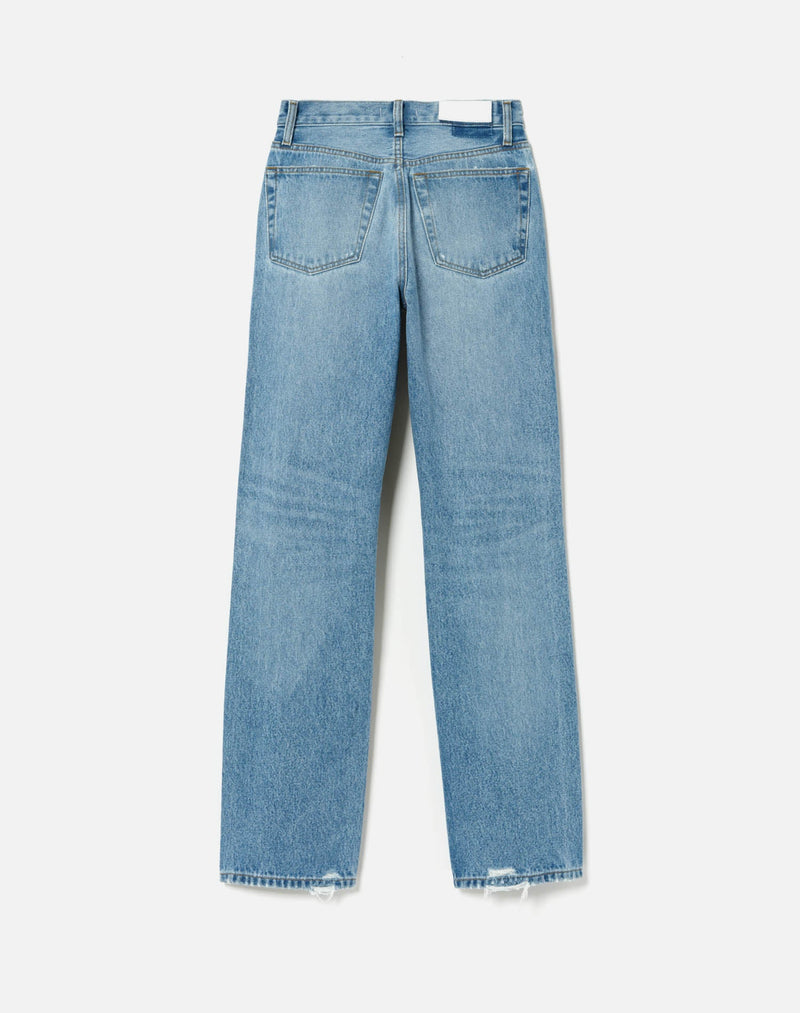 Jean 90S High Rise Loose - Destroyed Medium Blu