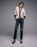 Jean 70S Straight - Worn Black With Rip