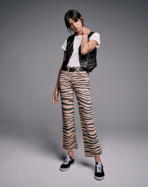 Jean 70S Loose Flare - Tiger Print